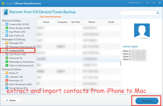 download contacts from iphone to mac